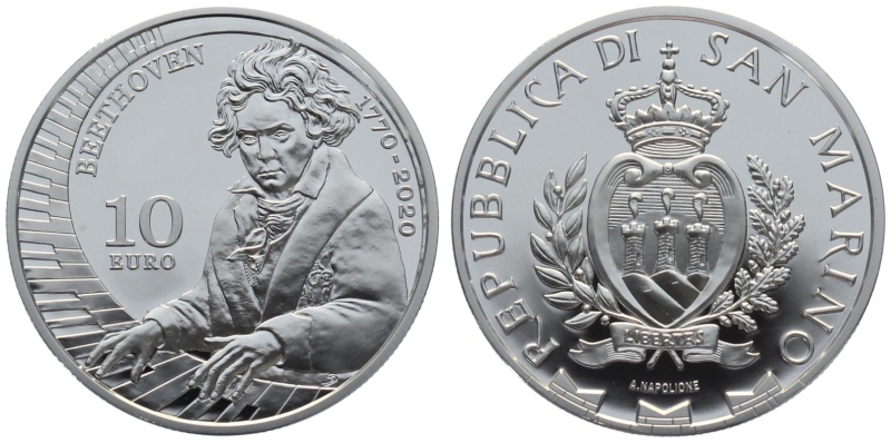 San Marino 10 Euro 2020 - Beethoven 1770-2020